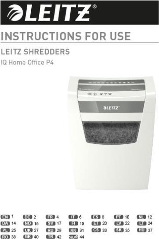 Leitz iq home office papierversnipperaar voor thuis p 4 cross cut snippers invoer tot 10 a4 vellen wit 2kkvrjvko8lw