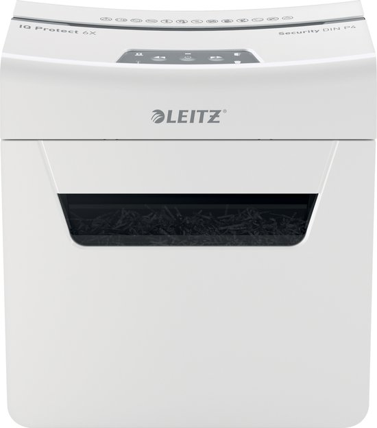 Leitz iq protect premium 6x stille papierversnipperaar p 4 snippers voor thuis/thuiswerkplek invoer tot 6 vellen wit 7o1dg40jok6b d9mn2ra