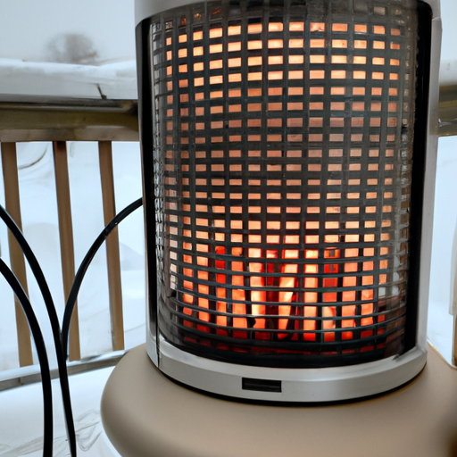 Terrasverwarmer in winterweer
